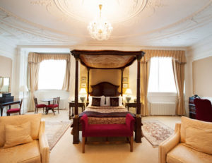 Four poster bedroom Rushton Hall