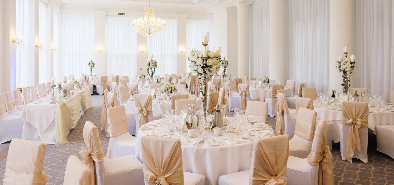 Orangery Interior Wedding Set Up Rushton Hall